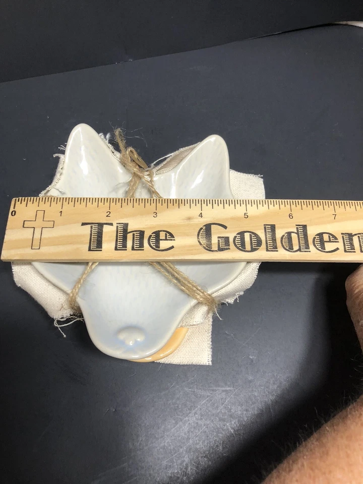 NWT 3 Creative Co-op Cute 5” Fox Shaped Ceramic trinket dish plates Free Ship - Image 3 of 4