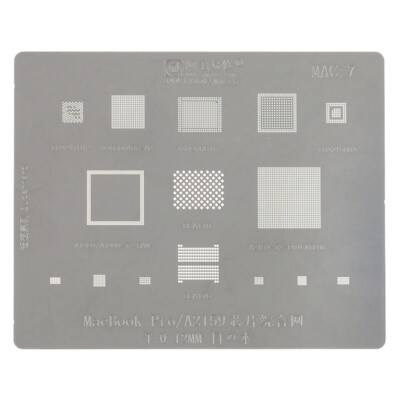 Comprehensive IC Chip Stencil MAC 7 for Apple MacBook Pro 13'' 2019 Repair