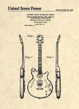 Gibson Les Paul Signature ES-335 Guitar US Patent Art Print- Vintage ES 335 -452