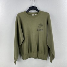 Vintage MJ Soffe Sweatshirt Men's USMC US Marines 90s  Pullover Green M USA