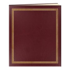 XL 50 Beige Page Scrapbook 25 Sheets Burgundy Red
