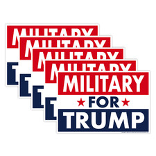  5-Pack Donald Trump 2024 Yard Sign Military For Trump 18" x 12" Metal H-Stakes