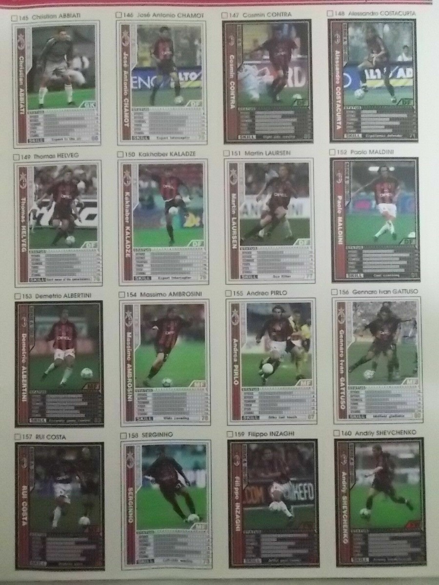 Panini WCCF Base Team Set AC Milan | eBay