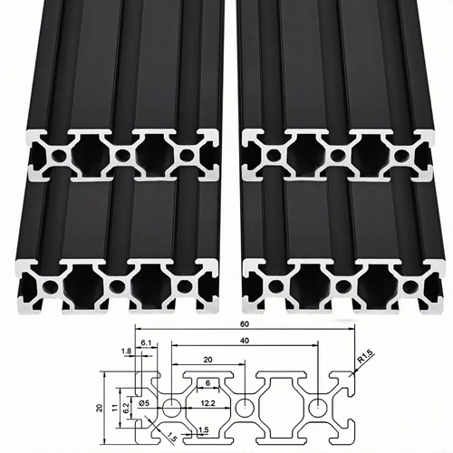 4pcs 2060 Aluminum Extrusion Profile T Slot 1220mm 48-Inch for CNC 3D Printer
