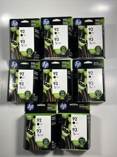 Genuine HP 92 HP 93 Ink Cartridge Black Color Lot of 8 2PK EXP 2015 Sealed New