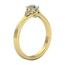 SI1 G 0.60Ct Natural Round Diamond Solitaire Wedding Ring 14K Solid Gold 5.00 MM