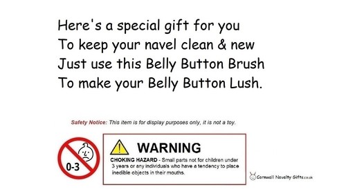 Belly Button Brush - Novelty fun present gag gift unusual humorous keepsake - Picture 2 of 2