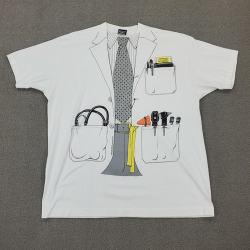 Vintage Doctor Shirt Mens XL Zantac Promo Lab Coat Leslie Arwin BEST T-Shirt