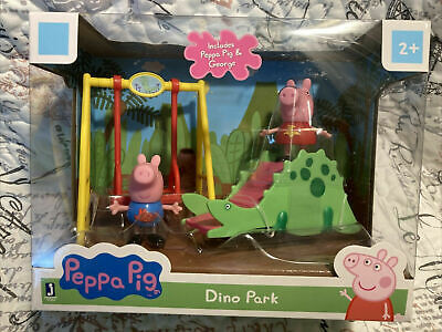 Peppa Pig Dino Park W/ George Dinosaur Slide Swing Playground Jazwares for sale online