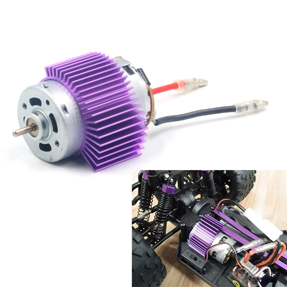 2pc Purple Alloy 540 Motor Heatsink fo HSP Tamiya Traxxas 1/10 Car Truck Crawler - Image 2 of 4