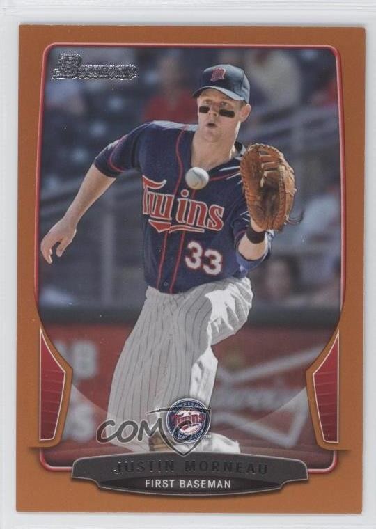 2013 Bowman Orange 173/250 Justin Morneau #23 1b8