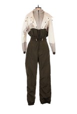 VTG Fera Skiwear Women  s 8 One Piece Ski Suit Jumsuit Colorblock Snow Embroidery