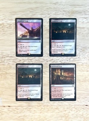 Battlefield Forge 4x Variant Art Lot MTG Final Fantasy LOTR NM
