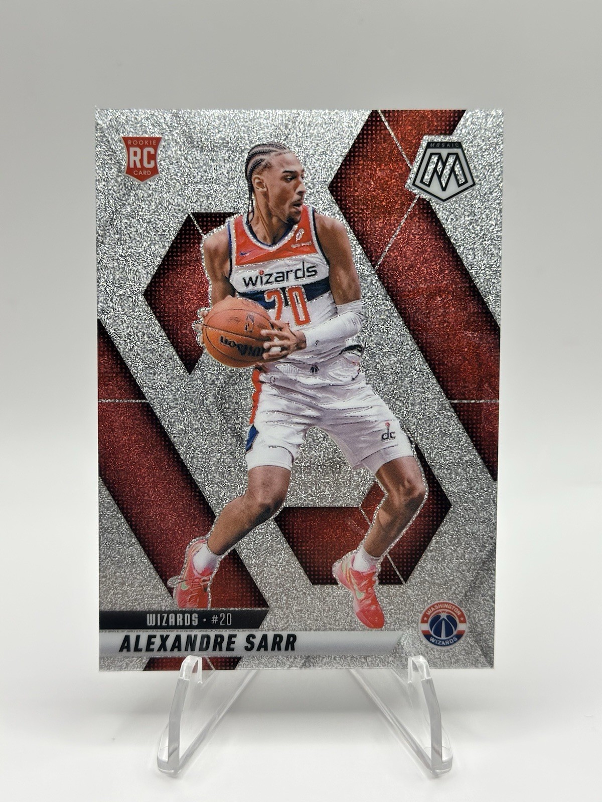 2024-25 Panini Mosaic Rookies Alexandre Sarr #216 Glitter Mosaic Prizm (RC)