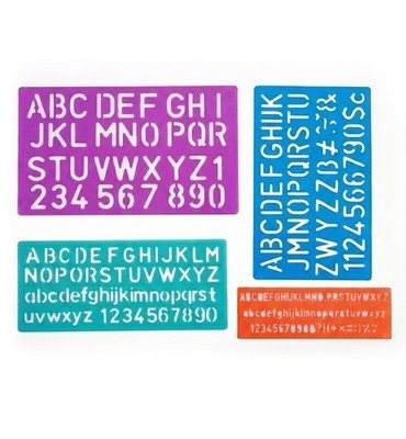 Alphabet Letter Stencil Template Small Capital Number Plastic Lower Uppercase