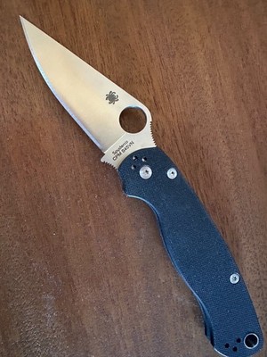 Spyderco Paramilitary 2 PM2  CPM S45VN Black G10 scales - New Factory Second