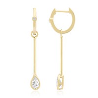 Cavill Topas Ohrringe 0,92Ct Silber Vergoldet Tropfen Damen Echtschmuck