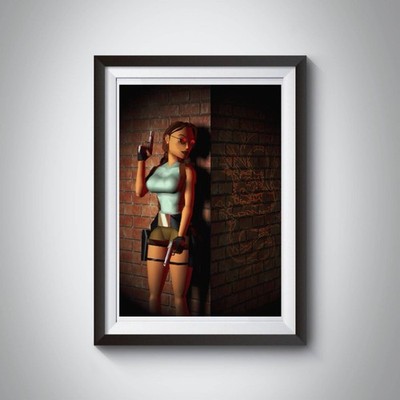 Tomb Raider II 2 Lara Croft Gaming A4 Poster Spielzimmer Wandbild Druck Wohndeko