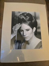 Barbra Streisand Close Up portrait with pearl necklace photo print