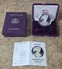 1986-S American Silver Liberty Eagle Proof $1 Coin w/ OGP COA San Francisco