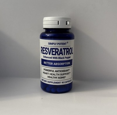 Simply Potent Resveratrol With Black Pepper 90 Capsules 