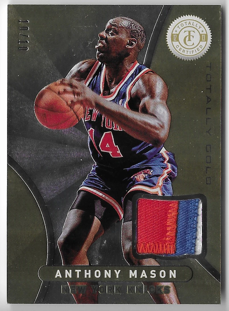 Anthony Mason Sports Trading Card Singles Autographed Basketball 