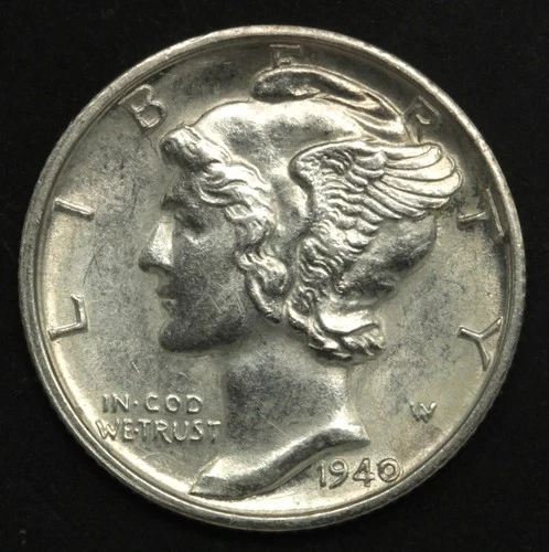 1940-S 10C Mercury Dime- Choice UNC- SMH 2018