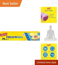 70 Sq Ft Press'N Seal Plastic Wrap - Create Custom Bags & Leak-Free Storage