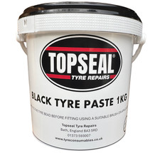 Topseal Black Tyre Bead Paste Tyre Fitting Soap Premium Lub 1kg Tub