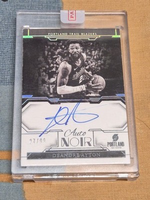 DeAndre Ayton AUTO PANINI BLACK 2023-24 - Original Autograph #27/99 - Portland...