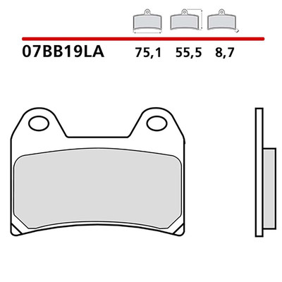 BREMBO FRONT BRAKE PAD KIT FOR MOTO GUZZI CALIFORNIA SPECIAL 99-00-07BB19LA