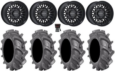 Raceline Omega 14'' Wheels Black 28'' BKT AT 171 Tires Can-Am Defender