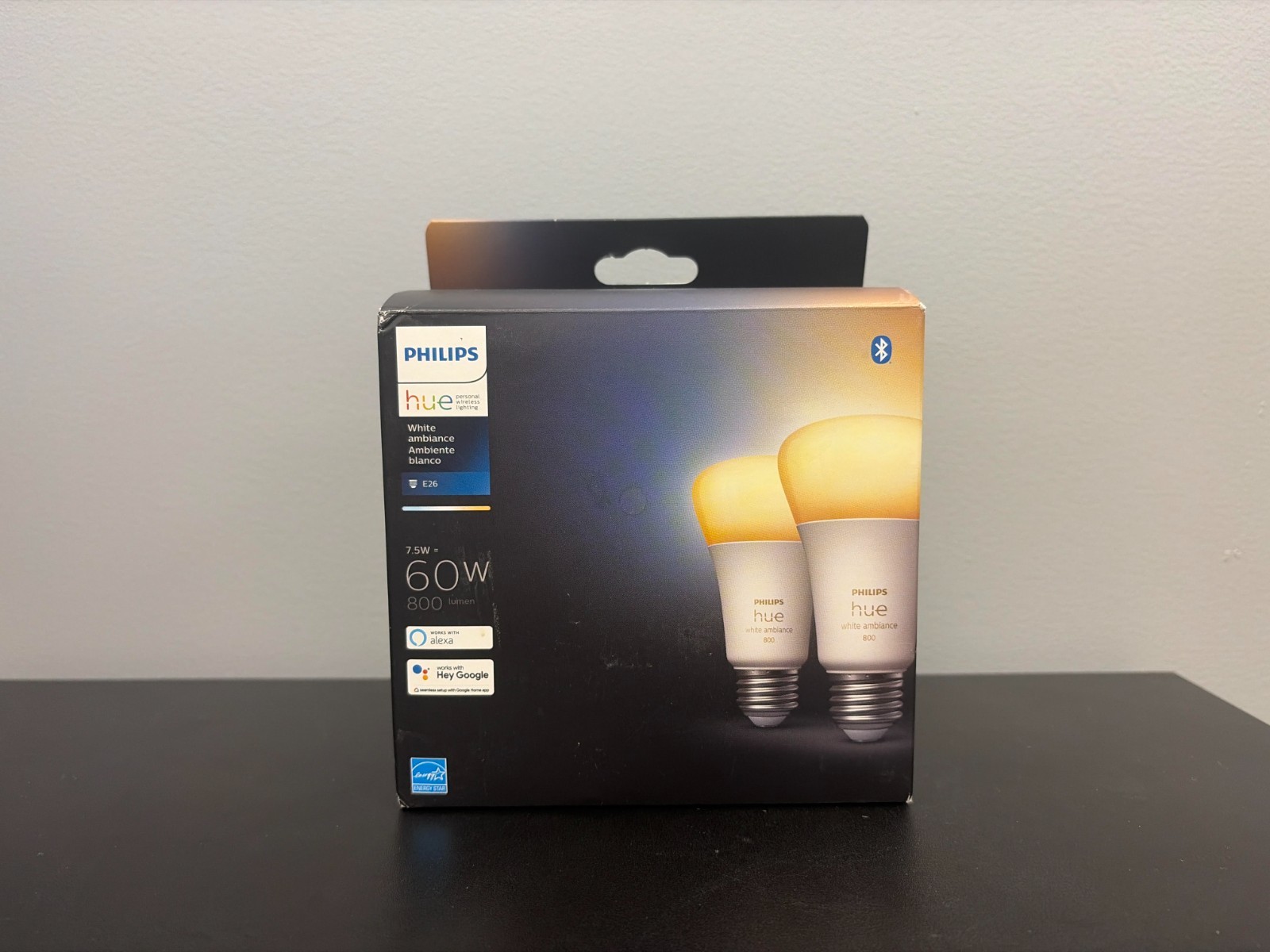 Philips Hue White Ambiance A19 E26 LED Smart Bulb 800 Lumen 