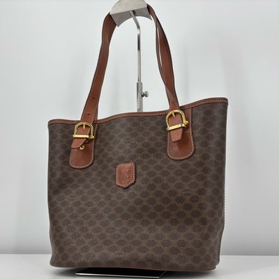 CELINE Macadam Bucket Tote Bag Vintage MC97/2 Authentic From Japan