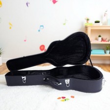 39-Inch Acoustic Guitar Hardshell Case - Lockable, Padded, Microgroove  Black