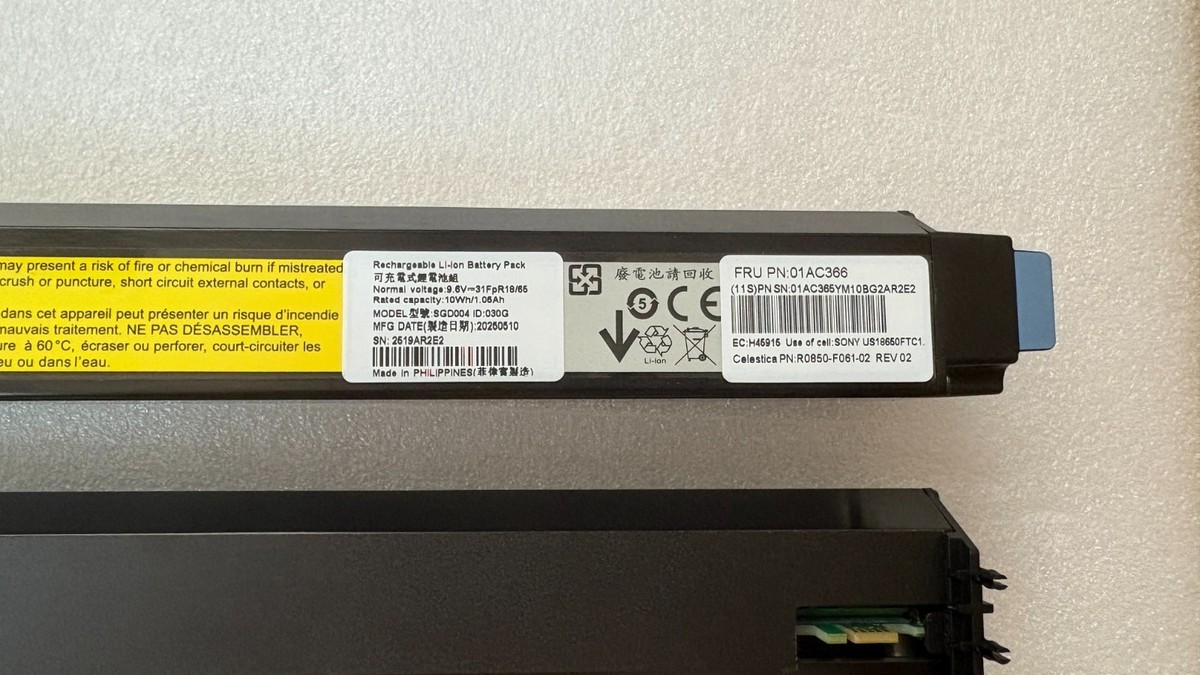 Alimentazione Storage IBM IBM 01AC366 Li-ion Battery - IBM Storwize ...