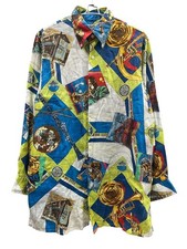 USED 90S VINTAGE HERMES LINEN SHIRT VERYGOOD