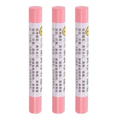 Furniture Repair Crayons Wax Filler Stick, 3Pcs Pink Red