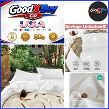Linen Cotton Pillowcase Set 20x26 White Breathable Wrinkle-Free