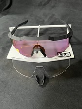 100 Speedcraft SL Sunglasses, Soft Tact Black, HiPER Red Multilayer Mirror Lens