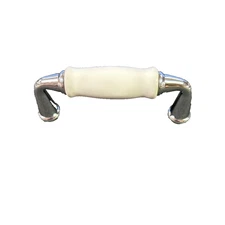 One 3" Flare Foot Pull Chrome with White Ceramic Insert