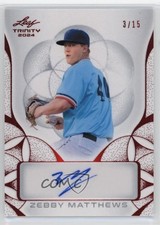 2024 Leaf Trinity Auto Red 3/15 Zebby Matthews #BA-ZM1 Auto 1h1