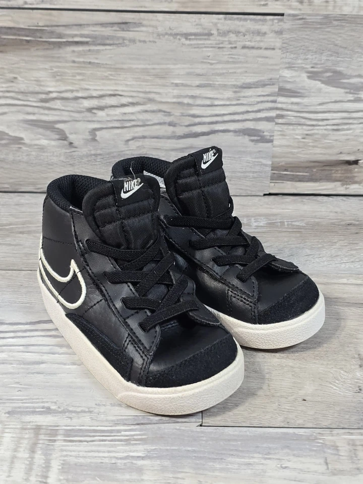 Nike Unisex Niño Pequeño Blazer Mid '77 SE2 TD Tenis Negro/Gris Talla 9C Zapatos Foto 3 de 4