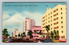 Miami Beach FL-Florida, 63rd Street And Collins Avenue, Vintage Postcard