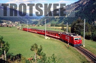 35mm Slide SWITZERLAND FO Furka Oberalp Bahn Electric Railcar 108 1992 Swiss