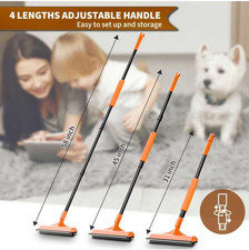 Carpet Rake for Pet Hair Removal - Reusable Dog  Cat Hair Remover with 58" R...
