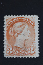 Canada Scott 37b 3c Copper Red Small Queen Used