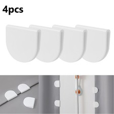 No Drill Required Shower Curtain Clips 4pcs Set Waterproof & Easy to Install