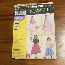 Simplicity 9924 Girls Circle Skirt Sewing Pattern Child 3-6 Multi-Size Cut