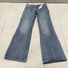Bershka Jeans Womens 6 Blue Light Wash Wide L...